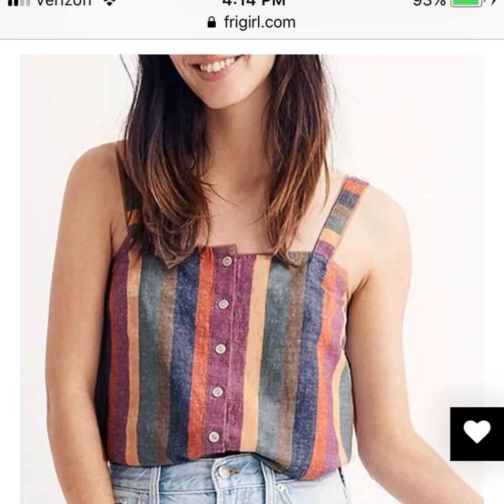 Colorful striped tank top